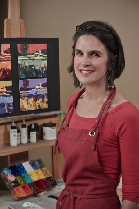 At the easel - where life is good!
