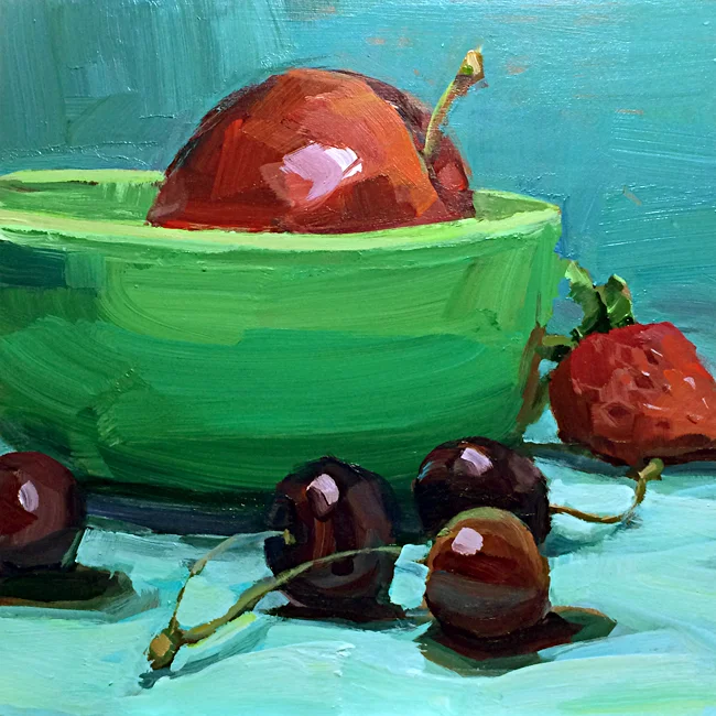 Green Bowl 8x8" Acrylic SOLD