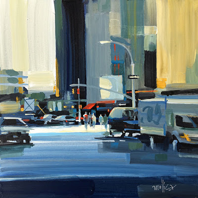 "Looking South on Tenth Ave." 12x12", Acrylic Click for info