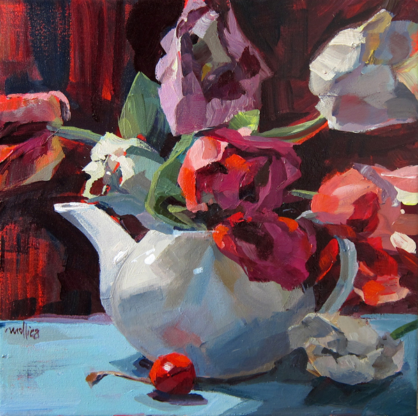 Summer Tulips 12x12" Acrylic on Canvas (Sold)