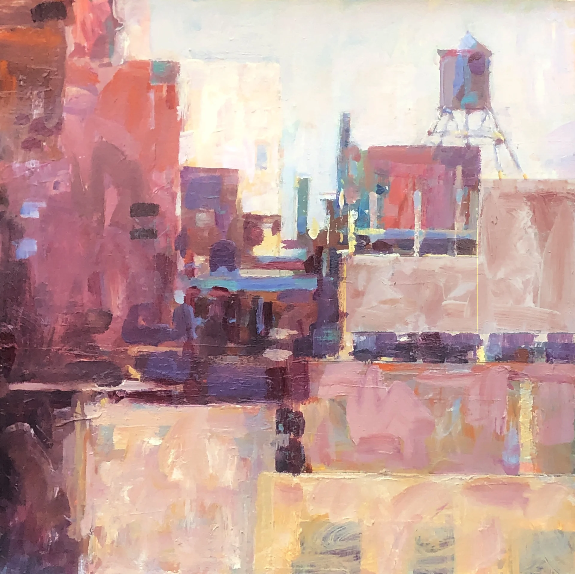 Rooftops 12x12 Acrylic
