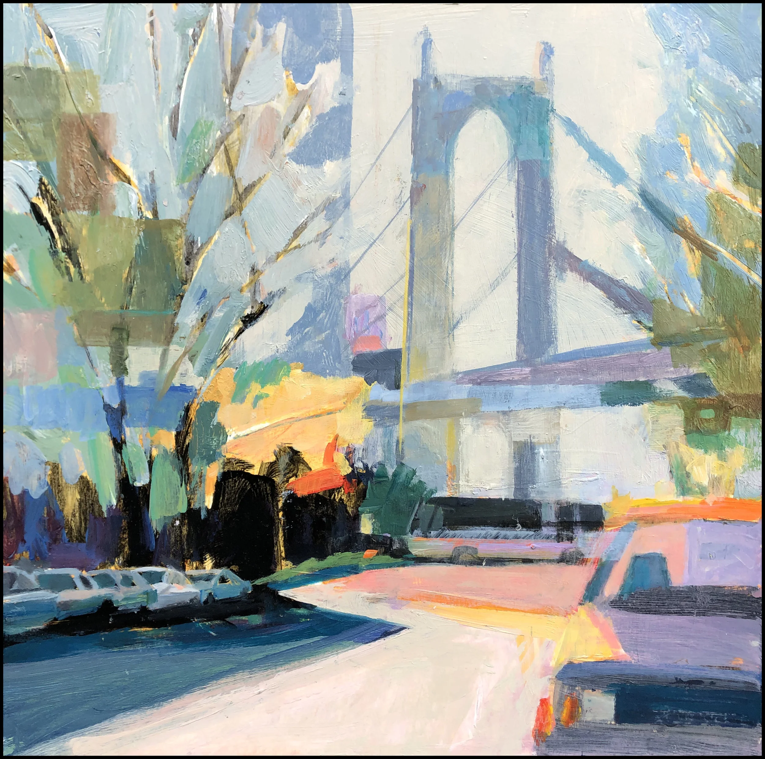 DUMBO (Down Under Manhattan Bridge) 12x12 Acrylic