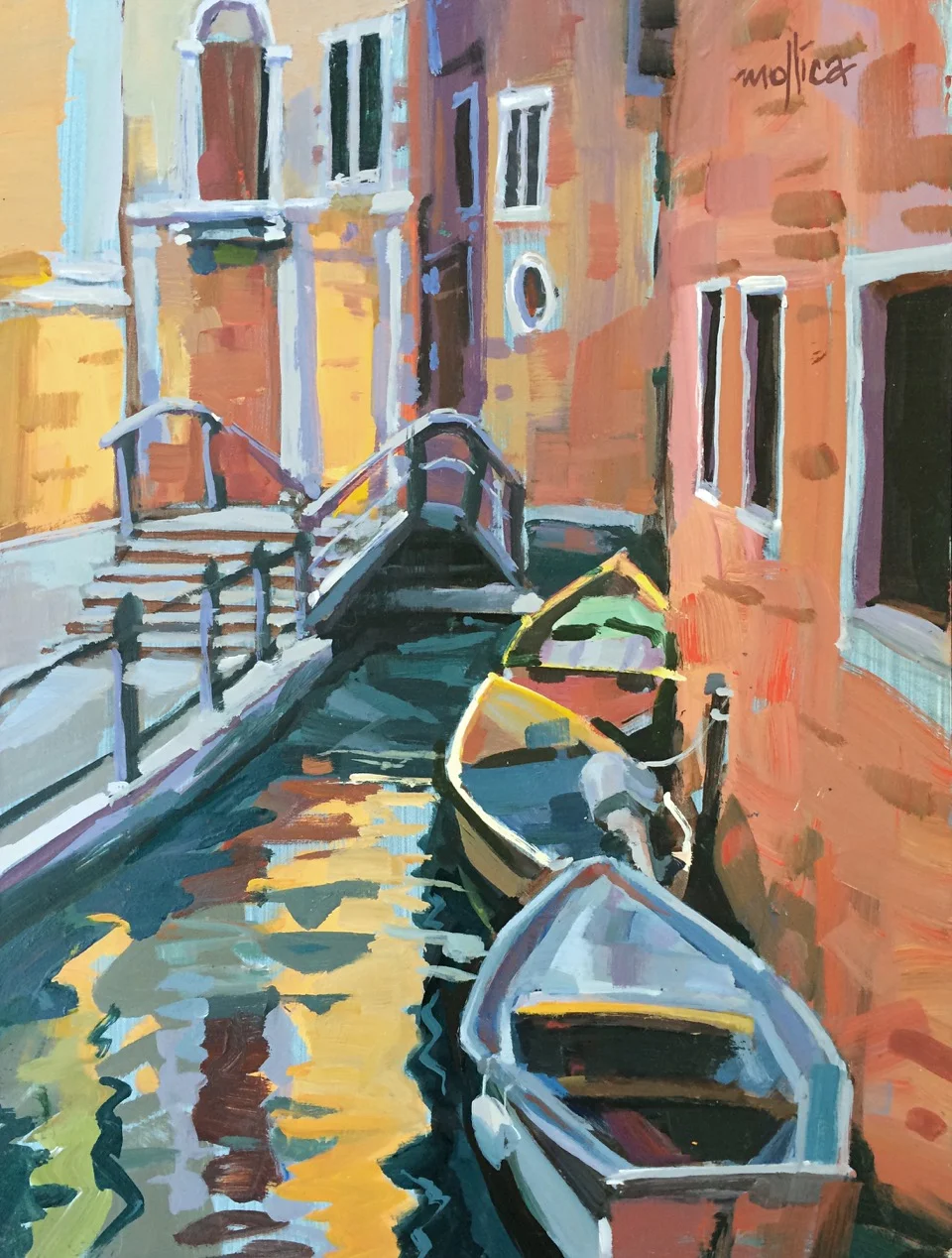 Venice Canal 12x16 acrylic