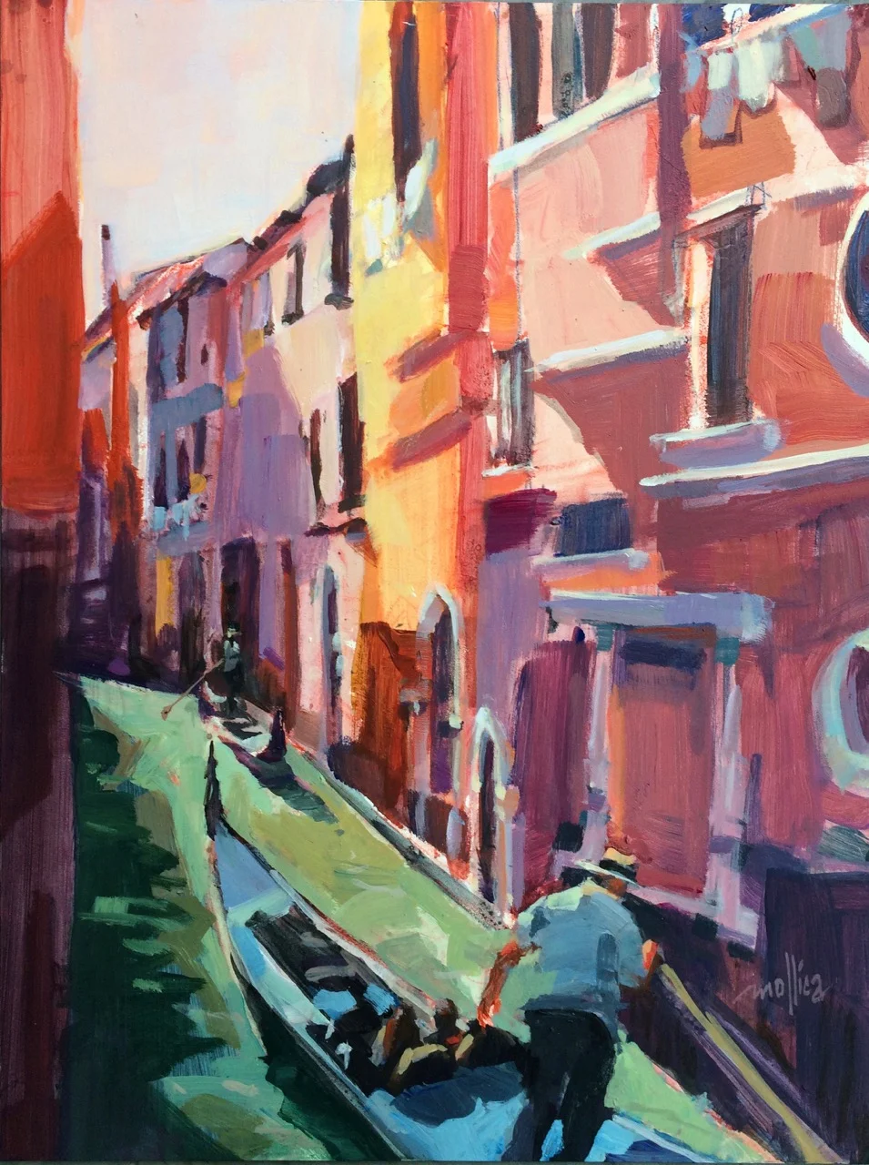 Venice Gondolier 12x16 Acrylic