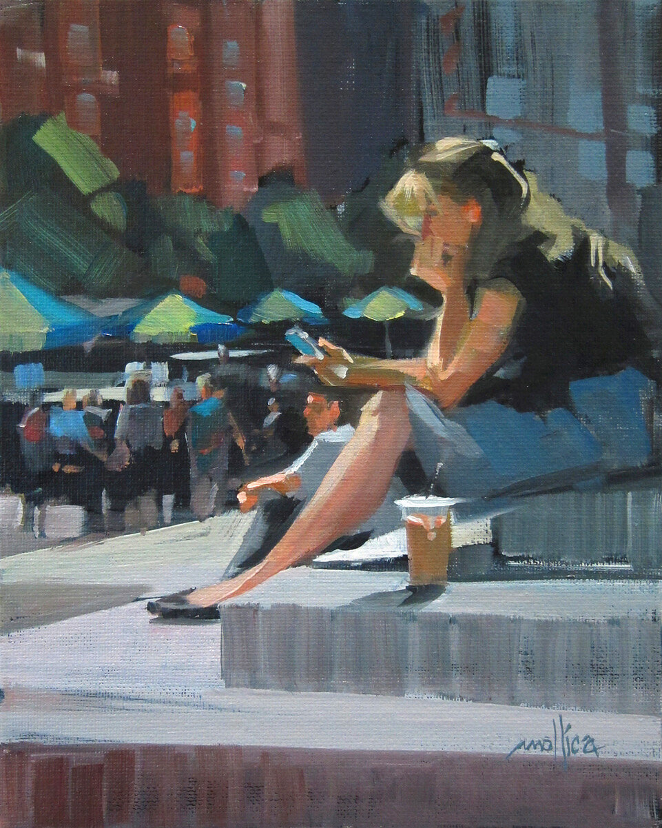 Latte Break at the Met (SOLD)
