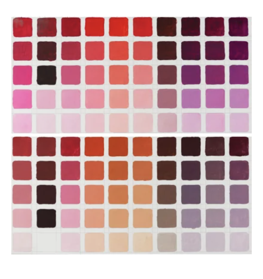 Pink Rule Chart Shades Of Pink Chart