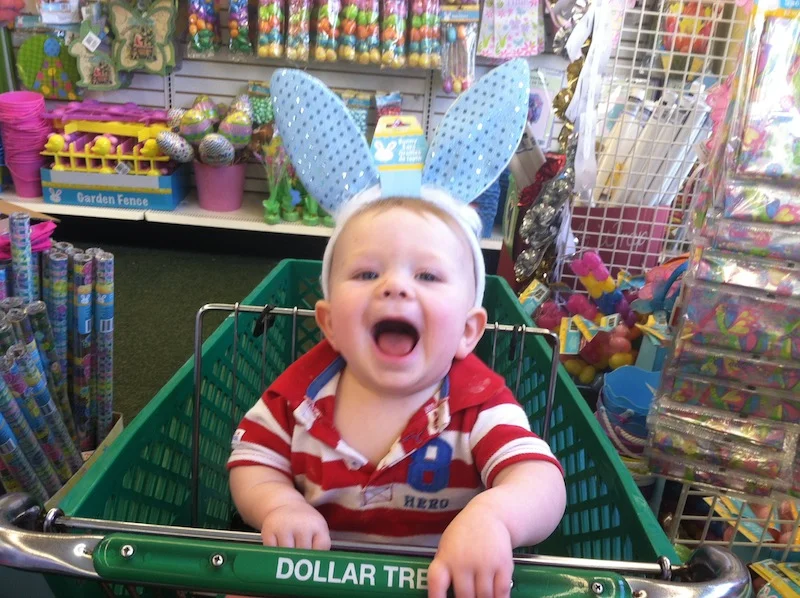 adorable baby at the dollar tree.JPG