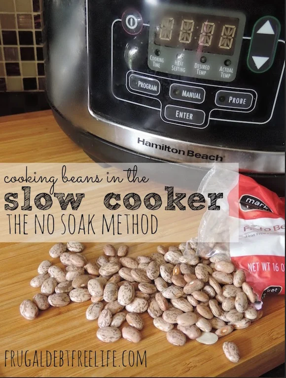 Cooking beans in the slow cooker without soaking the no soak method