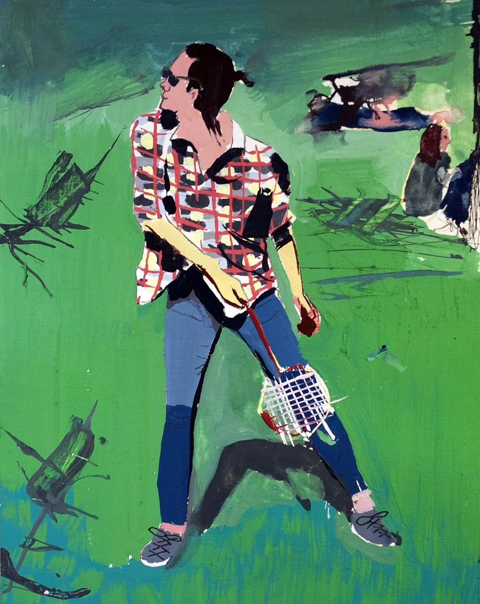 Racquet Sports, gouache on paper, 2014 @Brandon Elijah Johnson