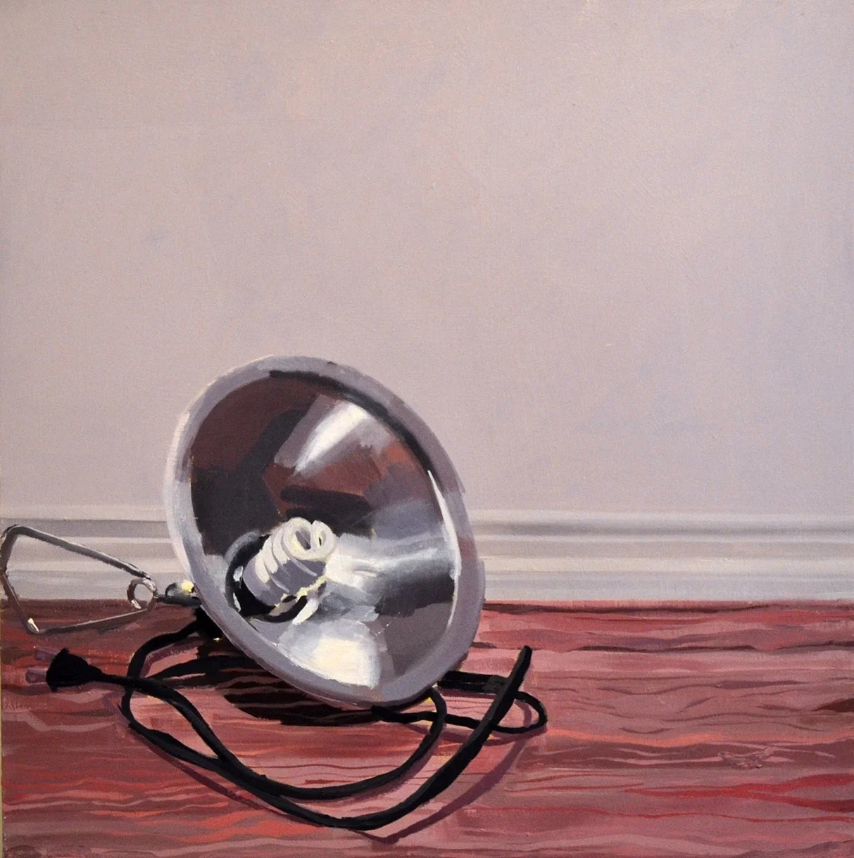 Studio Floor With Lamp, oil on canvas, 2015 @Brandon Elijah Johnson