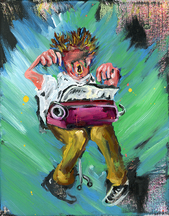 Analog Message , oil, acrylic and latex on canvas, 2015 @Joe Carrozzo