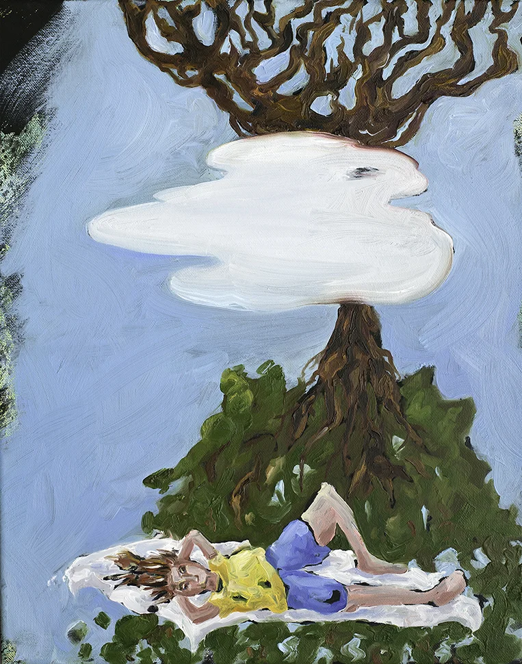 Daydreaming , oil and latex on canvas, 2015 @Joe Carrozzo