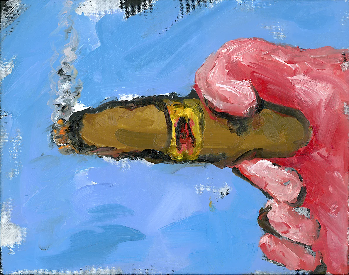 Hand Engaged , oil and acrylic on canvas, 2015 @Joe Carrozzo
