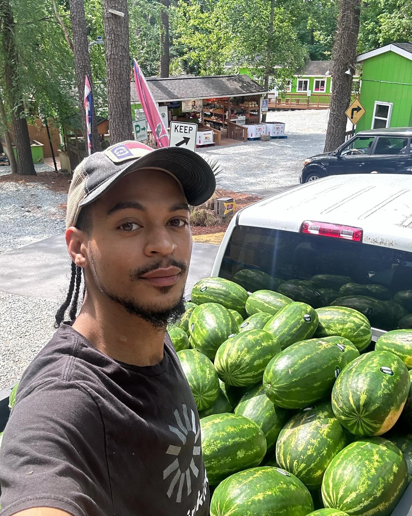 Just picked up some more Watermelons 🍉 😊 
We will have some at our 2nd location in Roxboro by tomorrow. @uptownproducemarket
