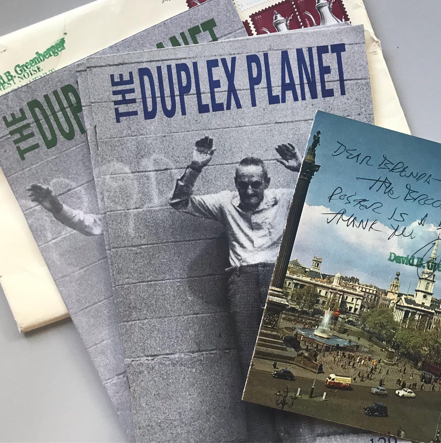 Trying to be super chill about today&rsquo;s mail...just a personal note and some original Duplex Planet zines from David Greenberger himself! (Squee!) #beyondtheduplexplanet