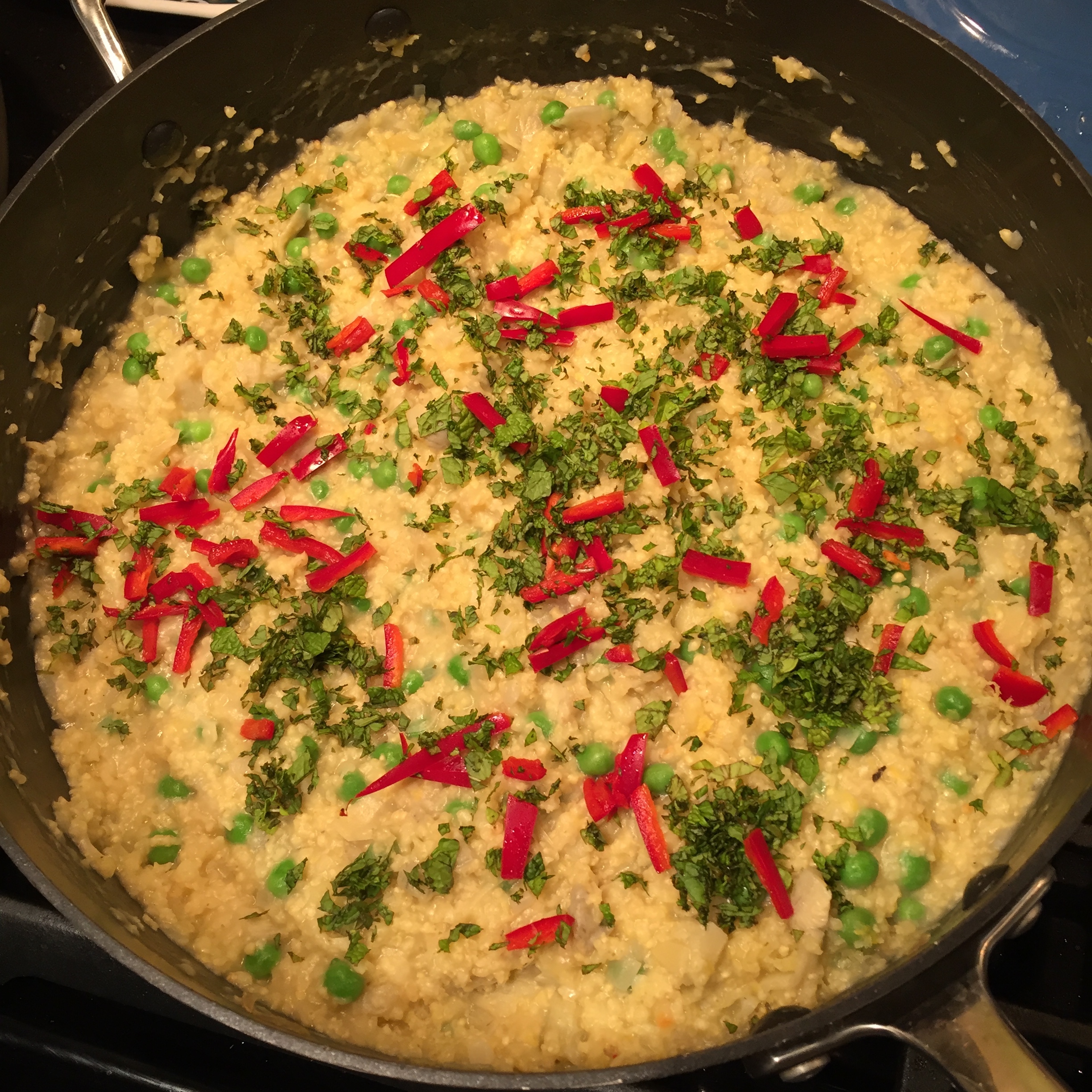 Risotto with Artichoke Hearts & Peas