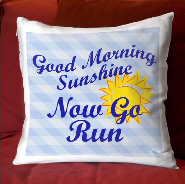 Now Go Run pillow