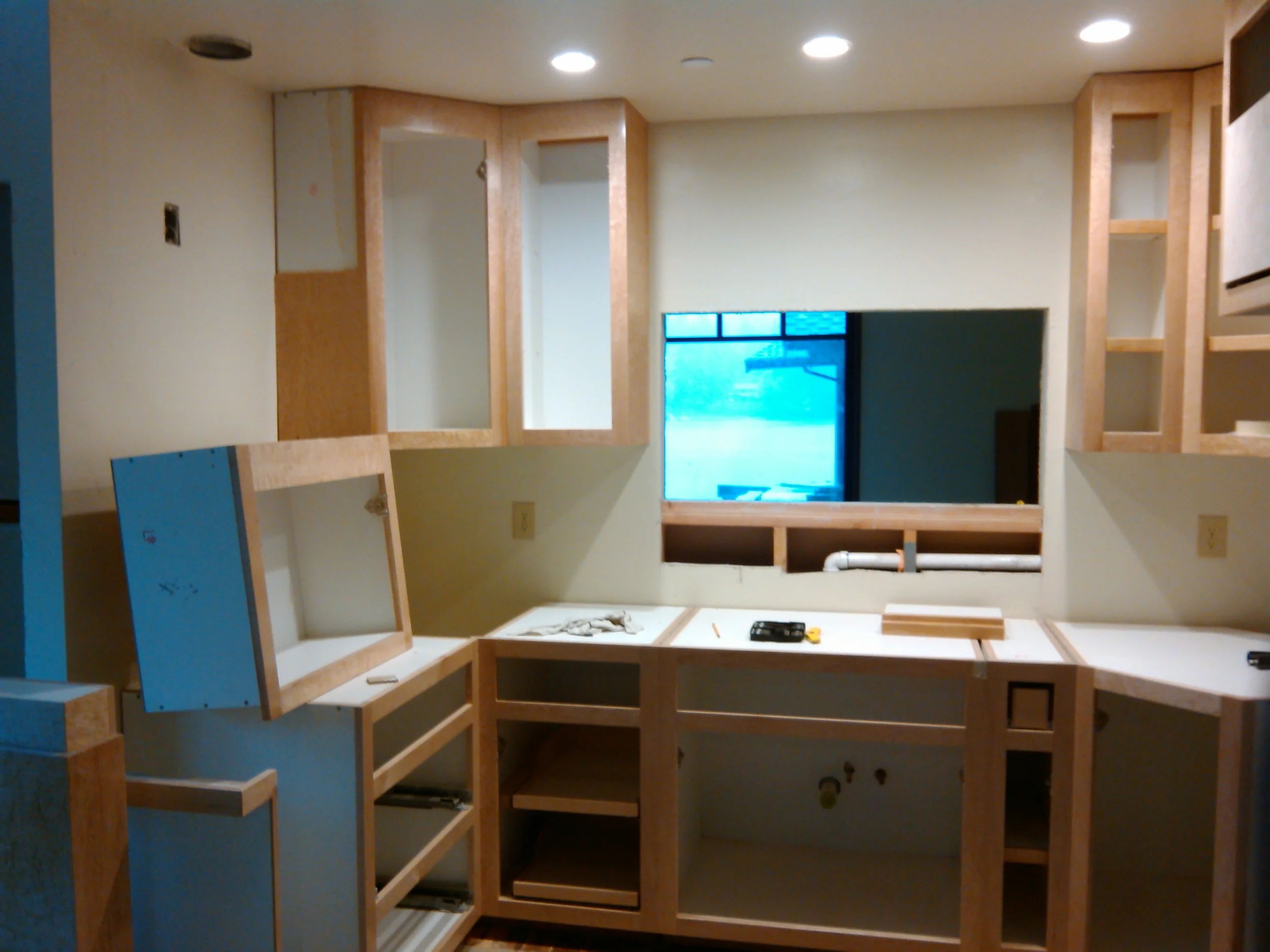 Installing after finishing custom cabinets- Key Peninsula
