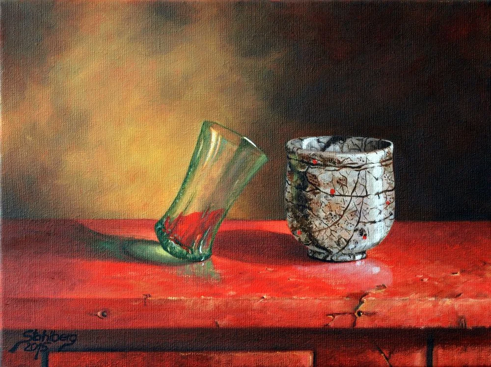 Kippelglas mit Scherbe