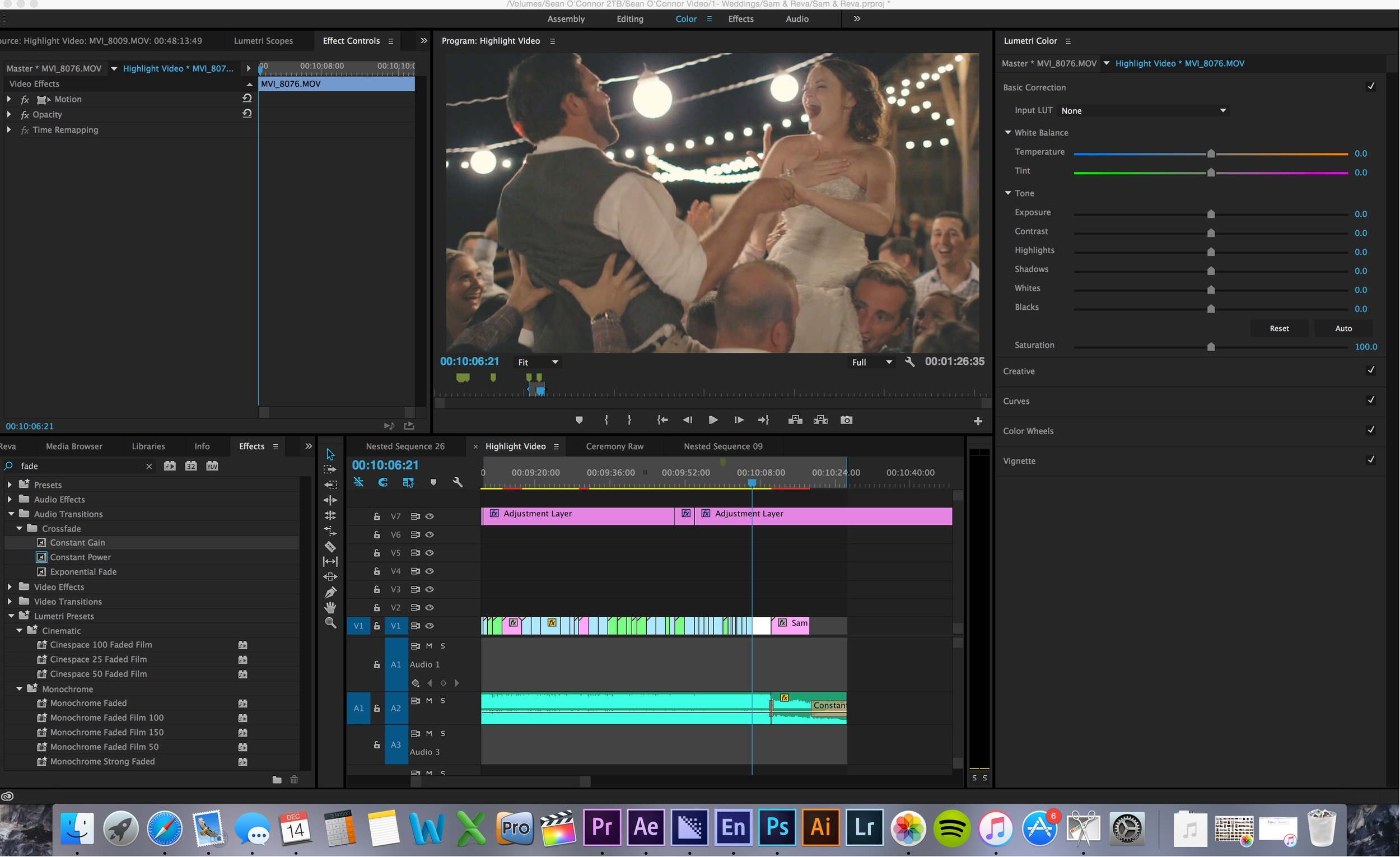 A little screen-shot when I was working on Samuel + Reva's Teaser video.