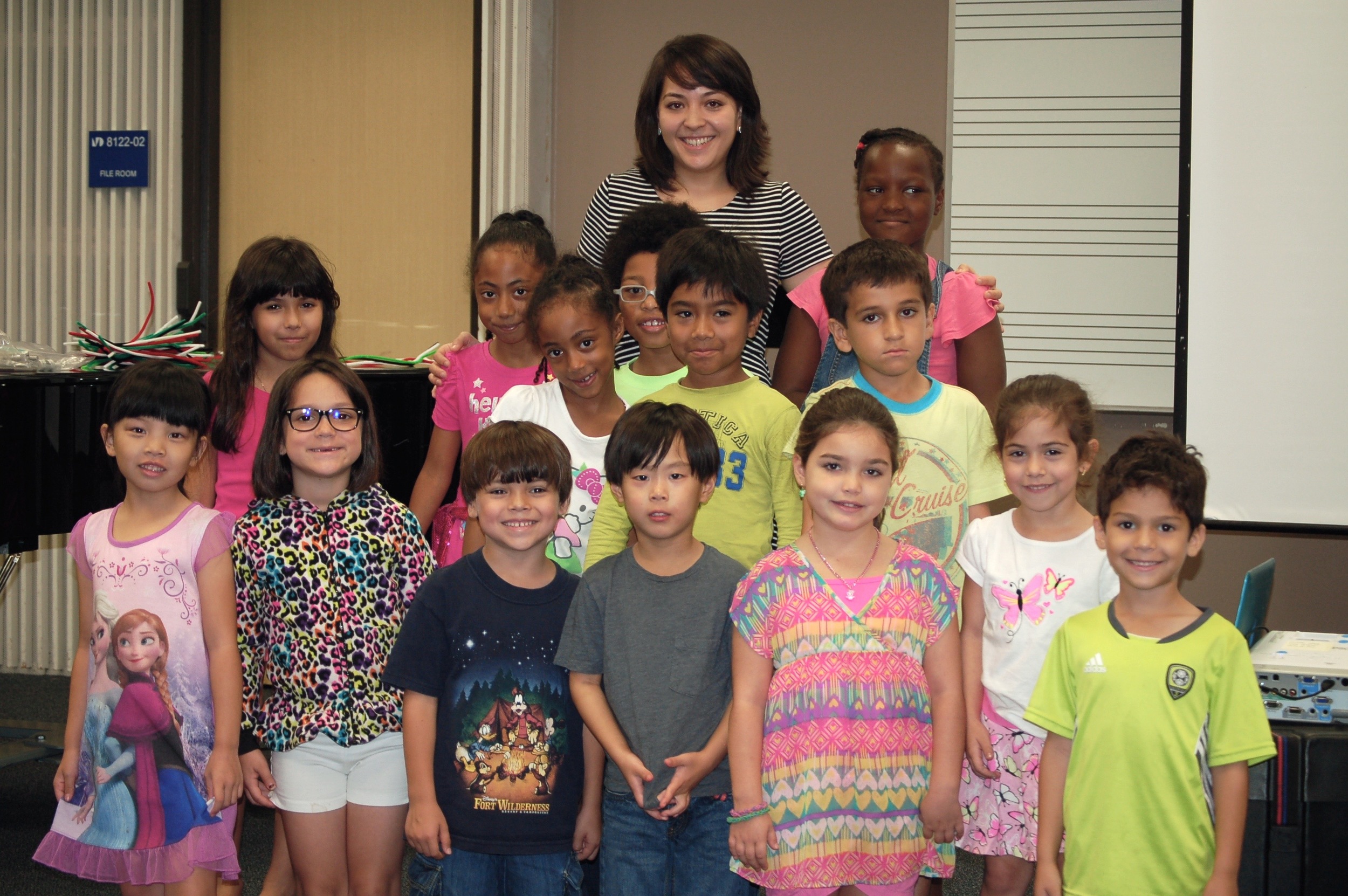 Michelle Godbee and the GMYS cello students after the Ear Peace Foundation presentation