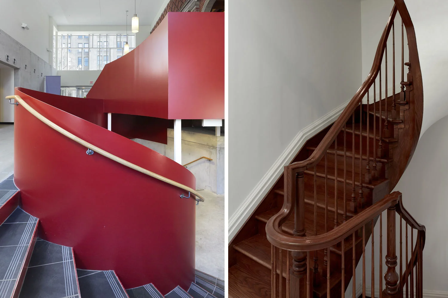 Regis College, Larkin Architects (L) Alderlea Heritage Estate, Taylor Hazell Architects (R)