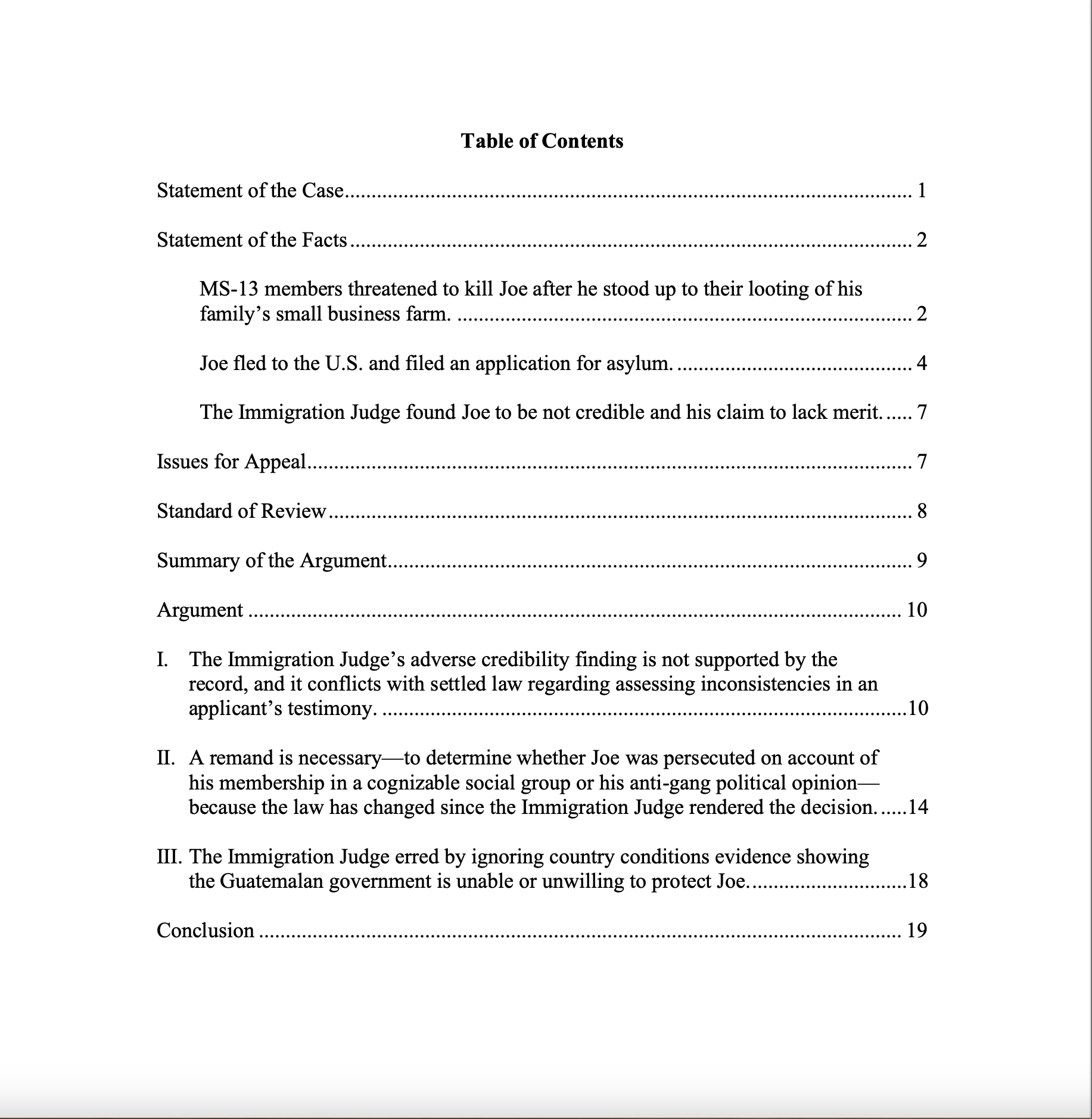 BIA Respondent's Brief