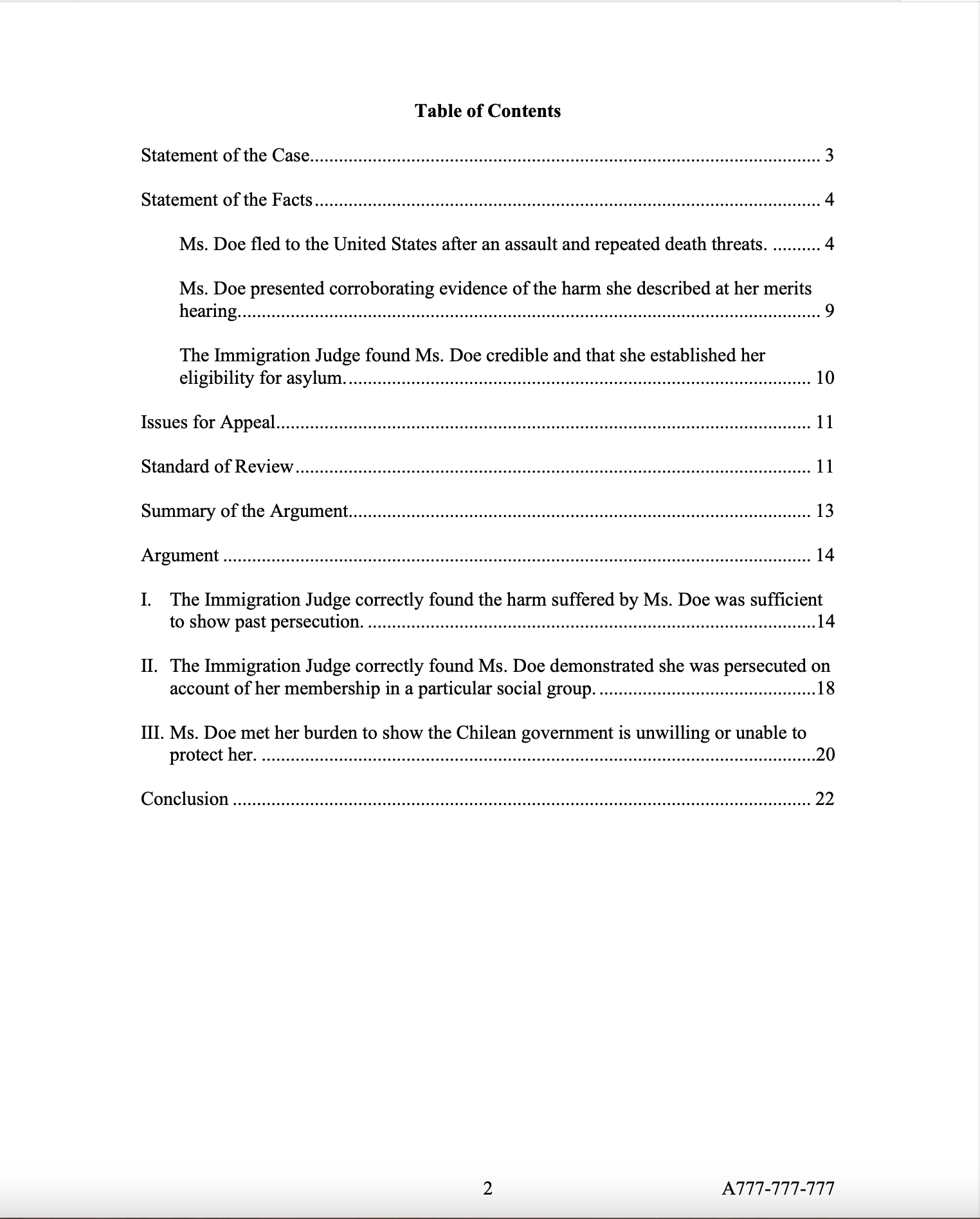 Brief Opposing DHS Appeal