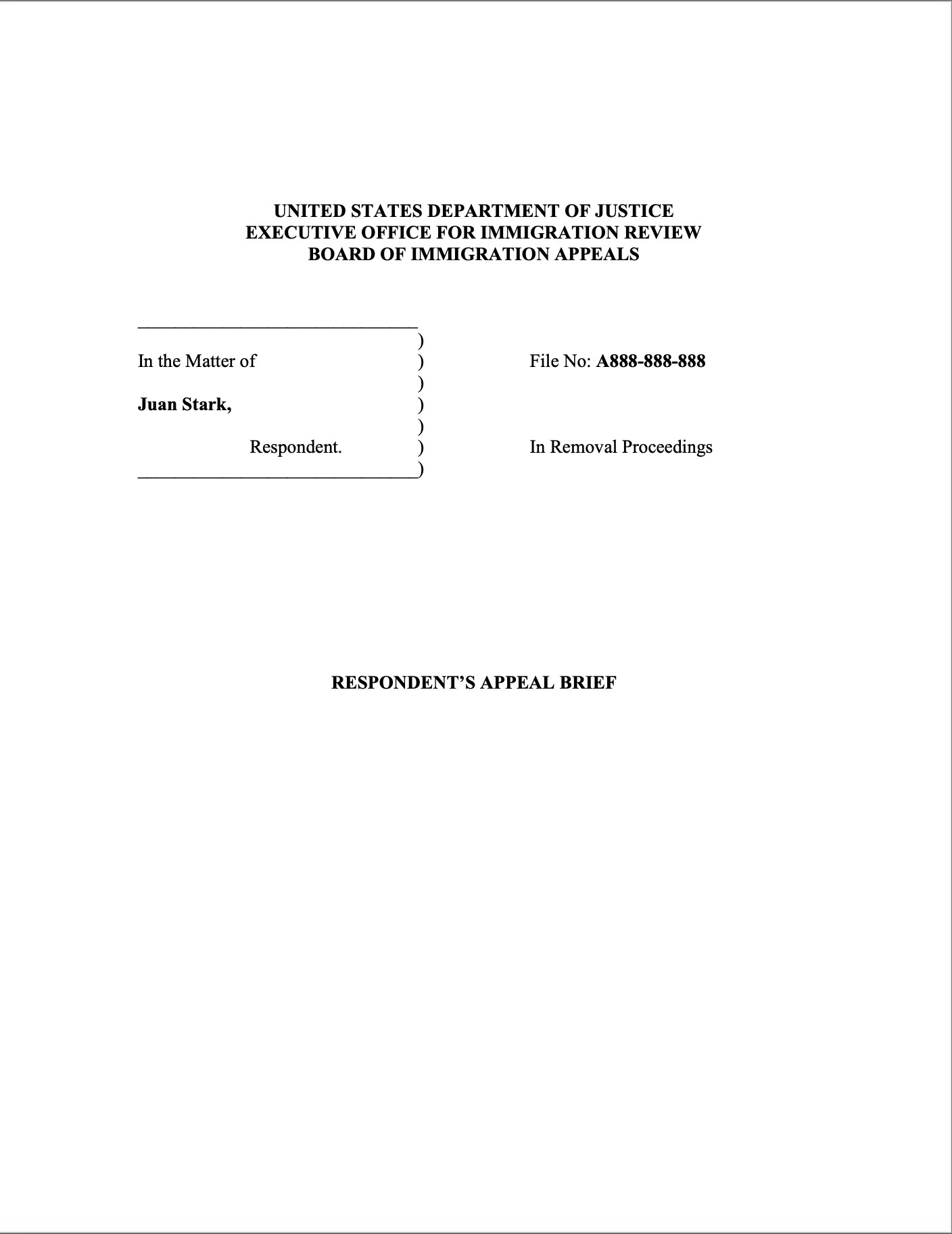 BIA Brief