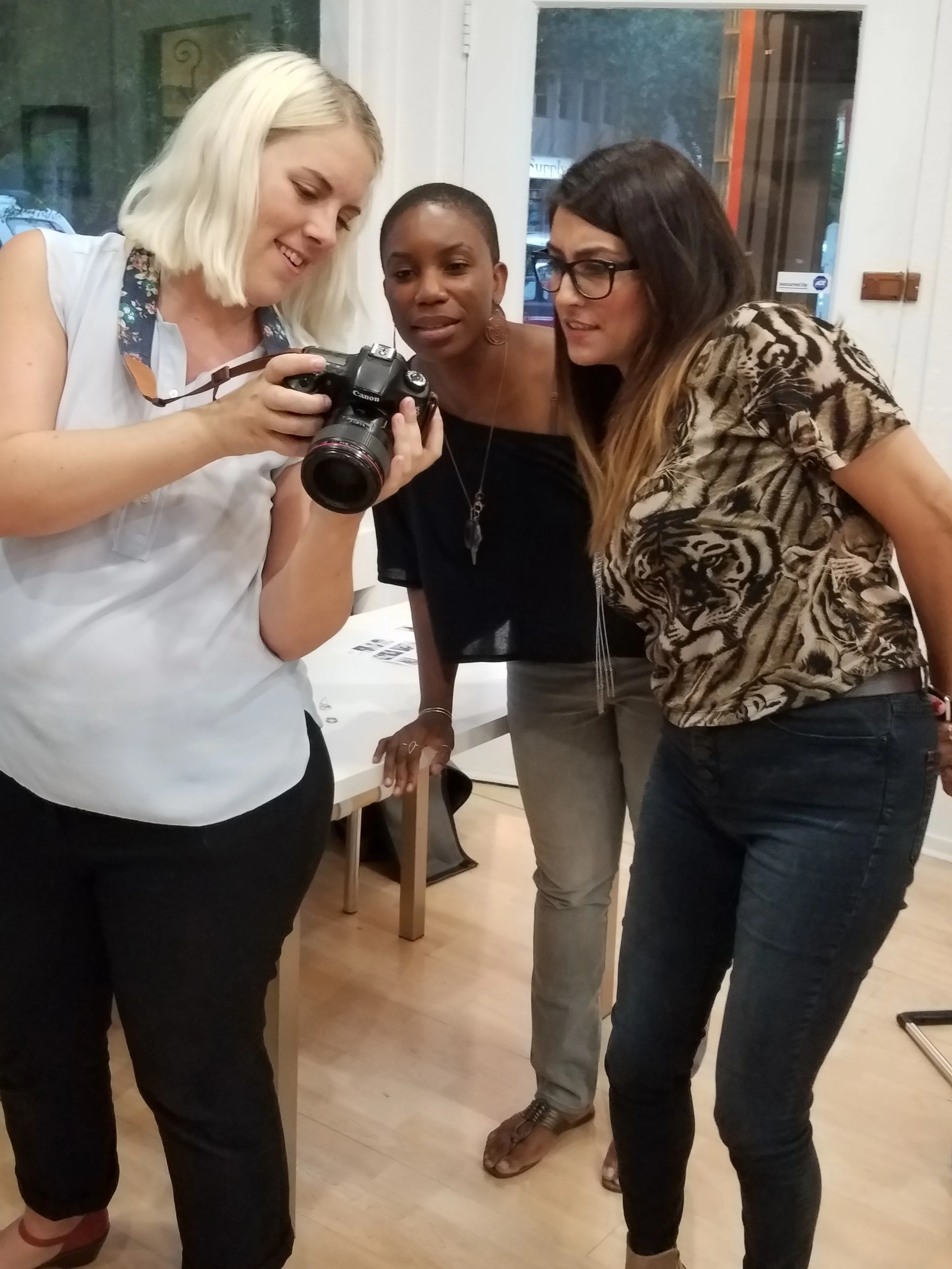 (l-r) Christina Best, Omonivie Okhade and Misty Briglia