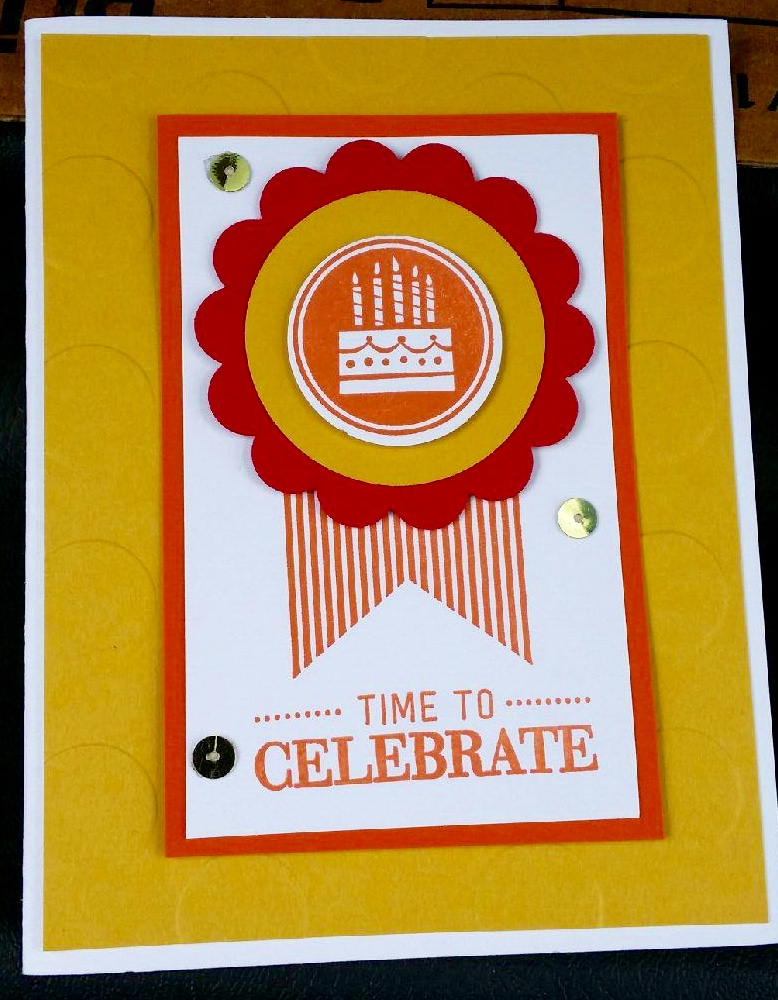 This birthday card was created using the Amazing Birthday stamp set and the words time to celebrate came from our brand new watercolor wishes card kit.