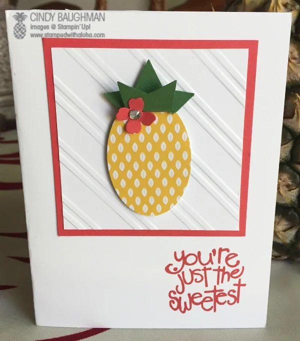 Pineapple Card - www.stampedwithaloha.com