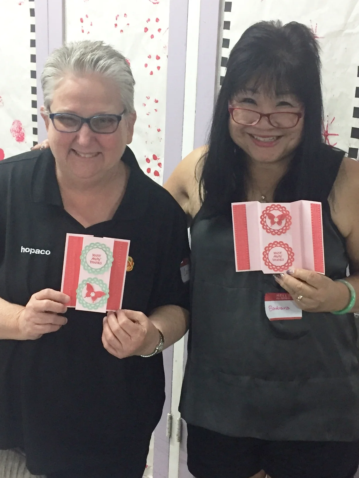 Cathy and Barbara at Stamped With Aloha Inspiration Night - www.stampedwithaloha.com