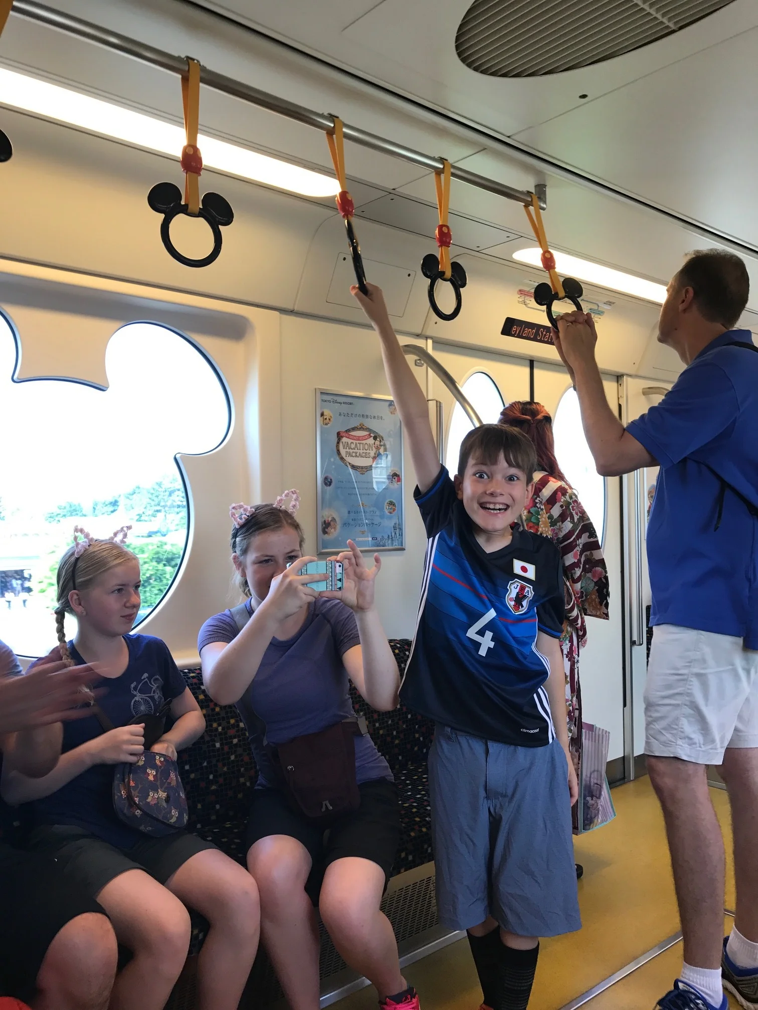 On the train to Disney Sea