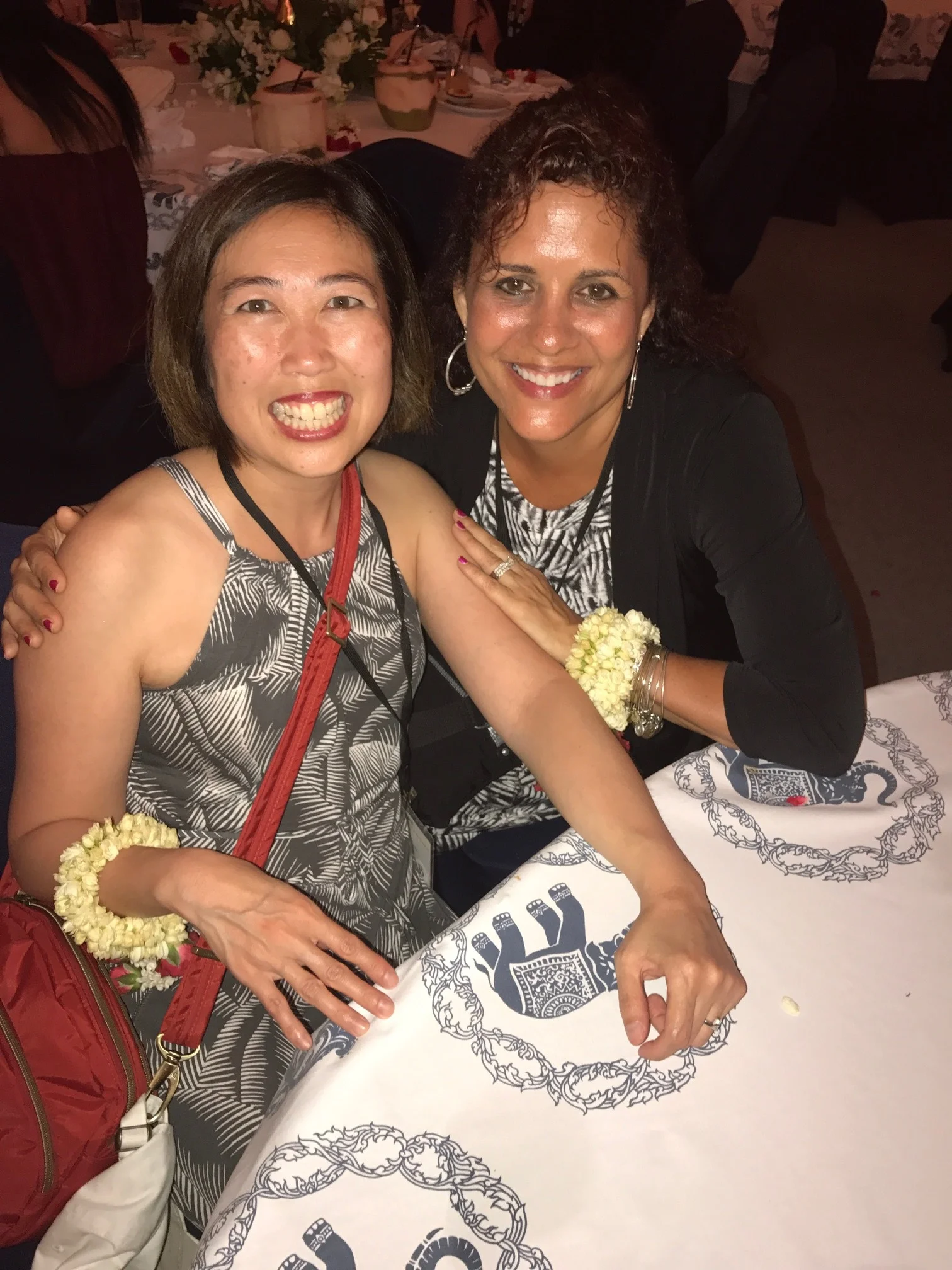 Genevivie and Cindy at the Blue Elephant