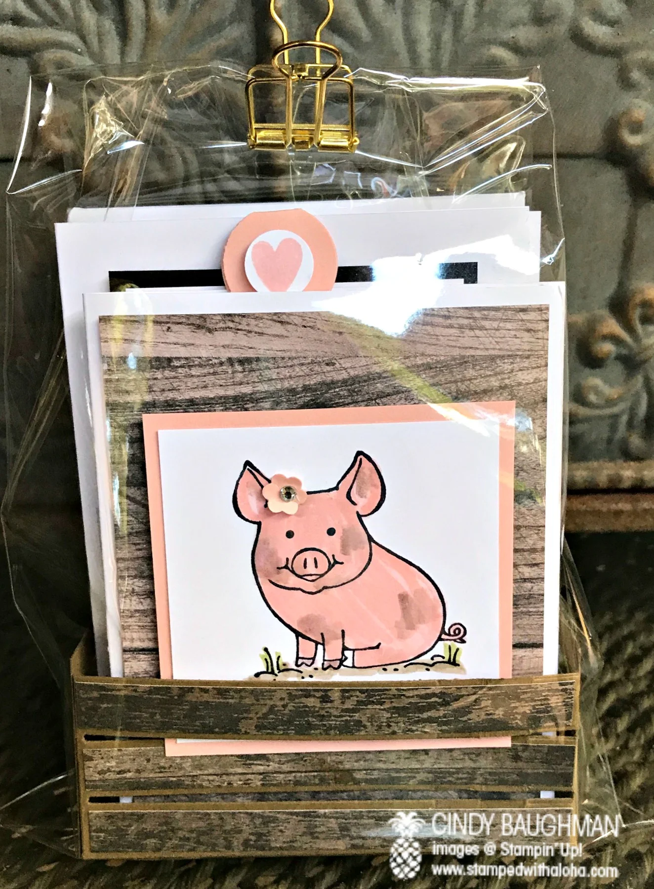 This Little Piggy Note Card Set - www.stampedwithaloha.com