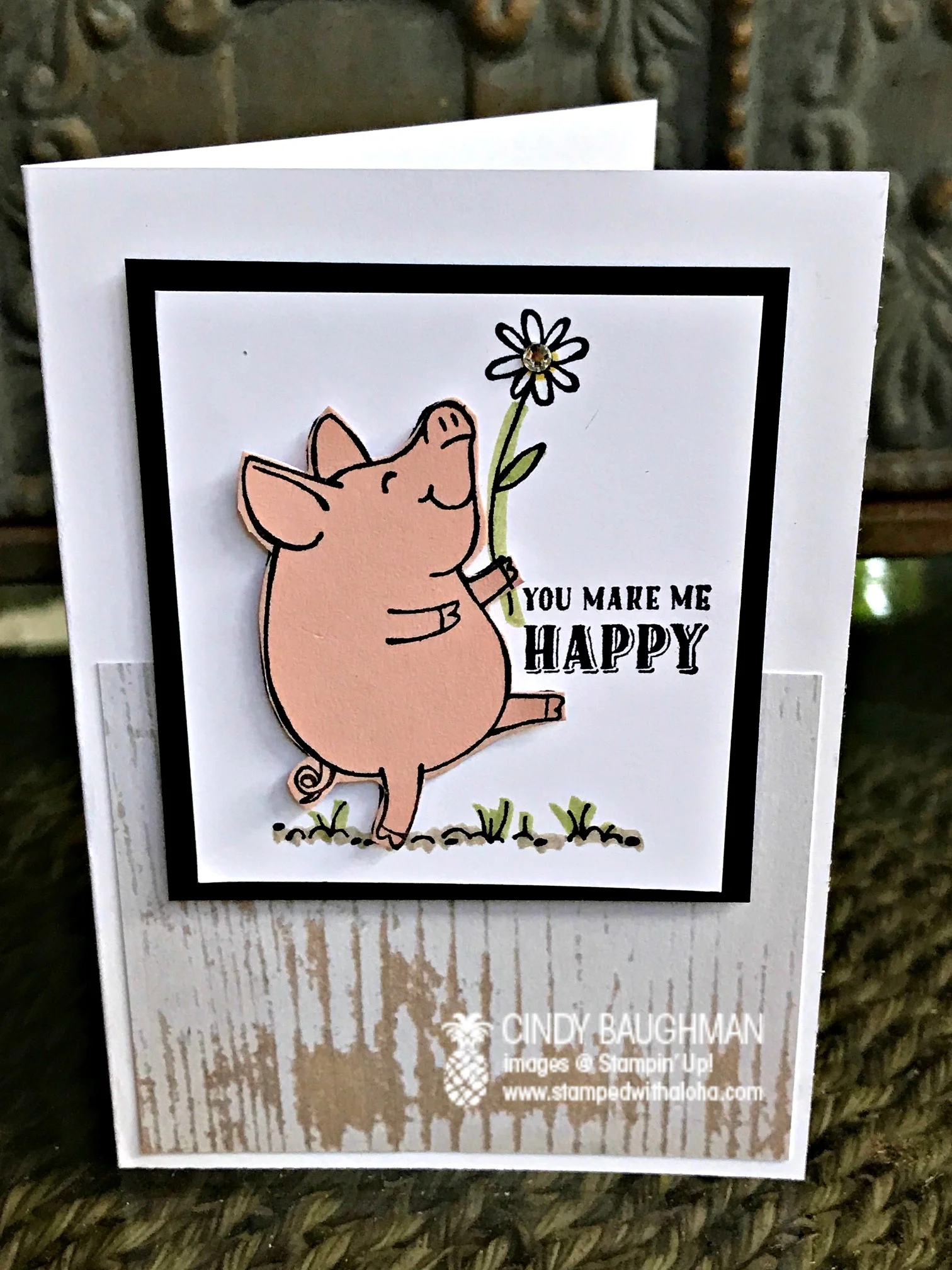 This Little Happy Piggy - www.stampedwithaloha.com