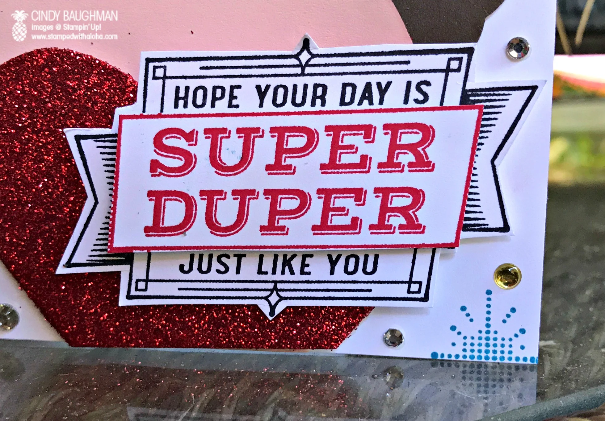 Super Duper Wonder Woman Card - www.stampedwithaloha.com