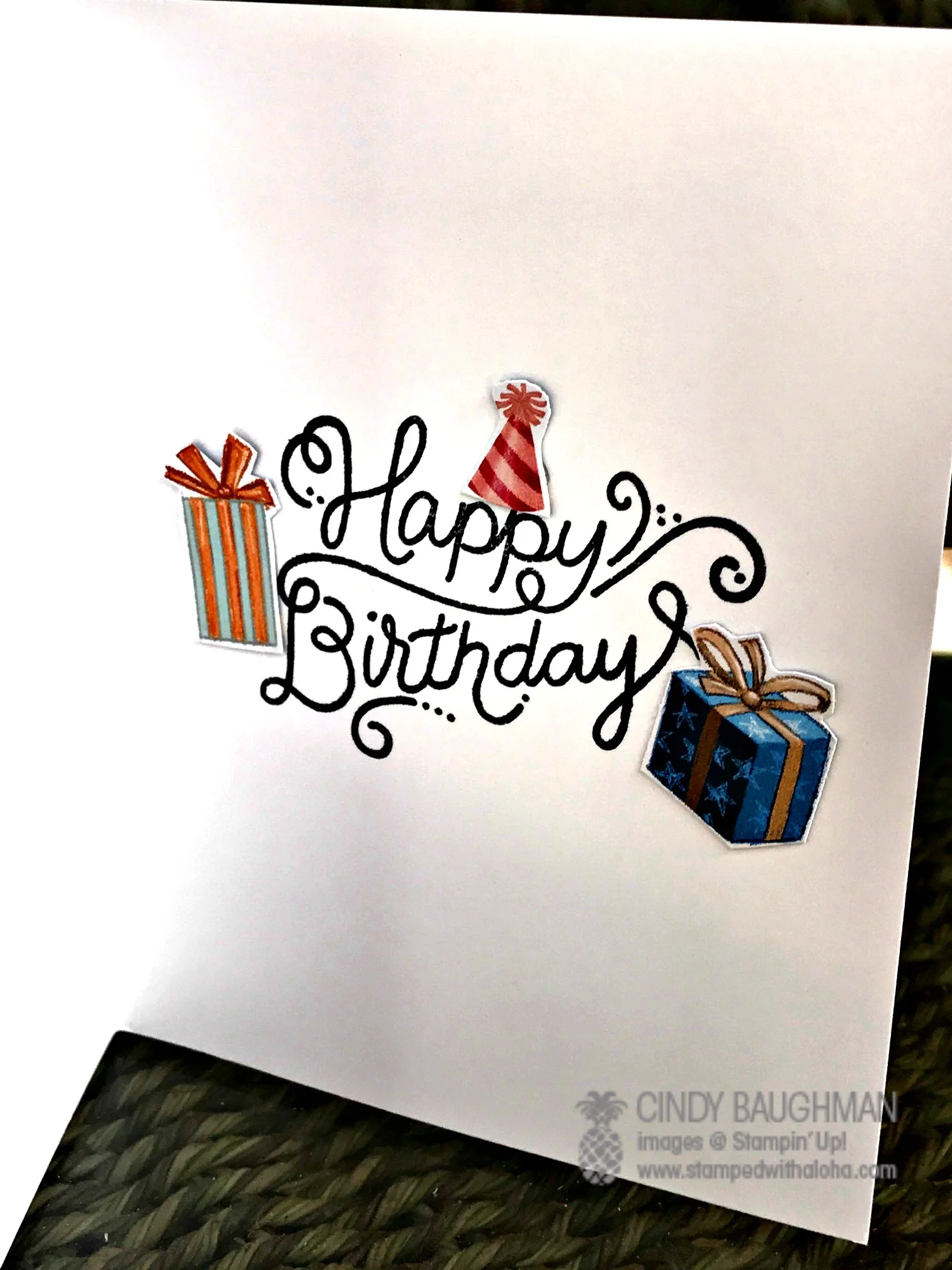 Birthday Delivery Card - www.stampedwithaloha.com