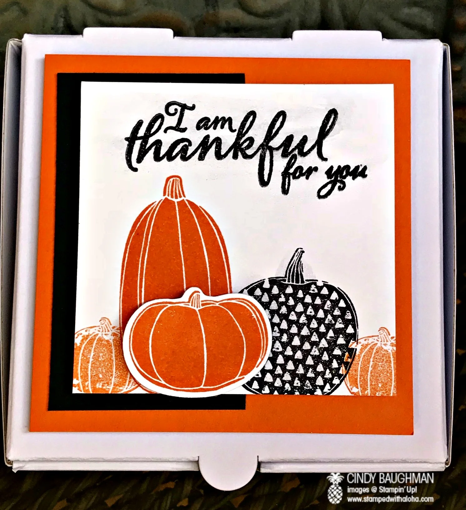 Pick A Pumpkin Pizza Box - www.stampedwithaloha.com