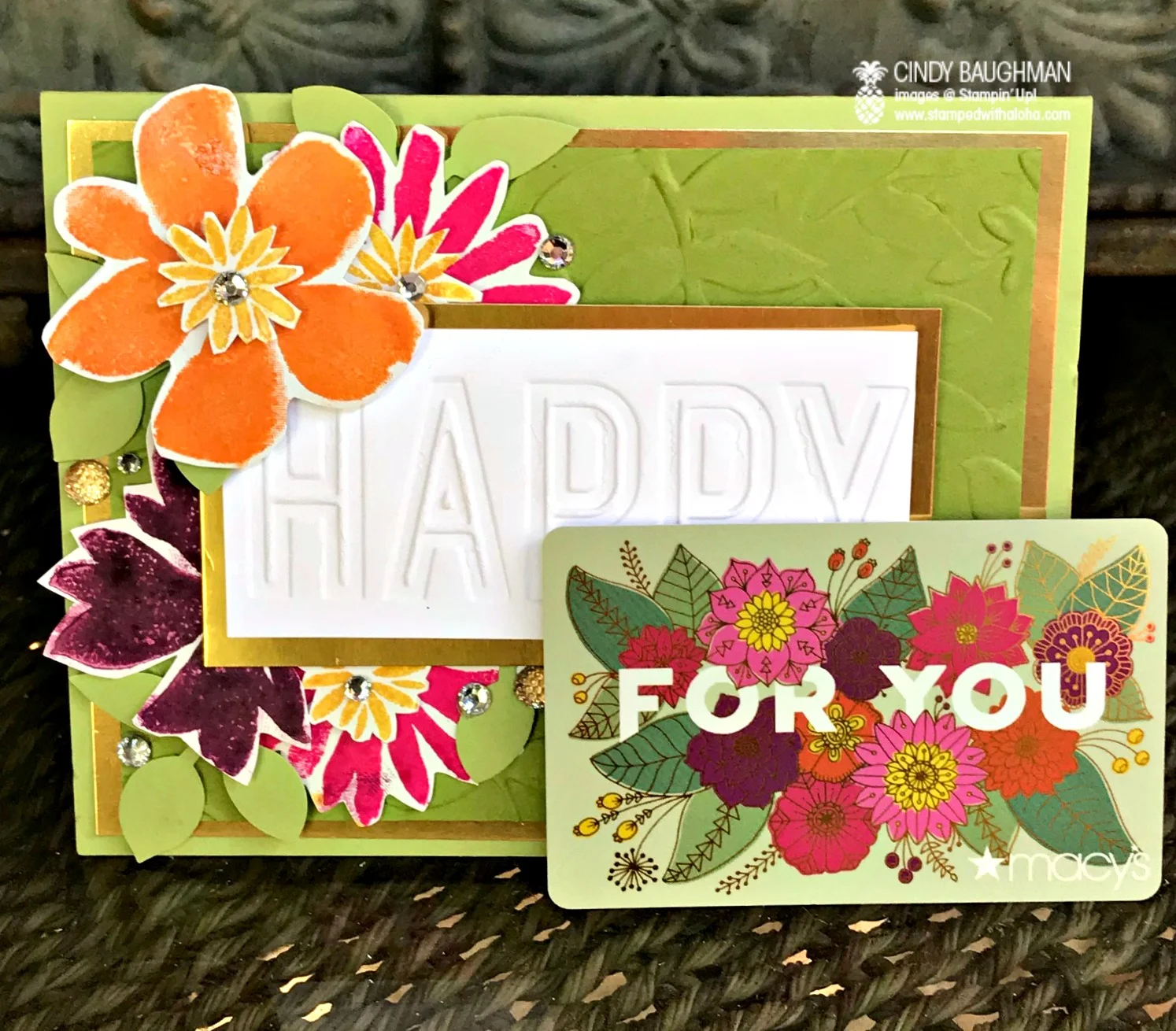 Blooms and Wishes Card and Gift - www.stampedwithaloha.com