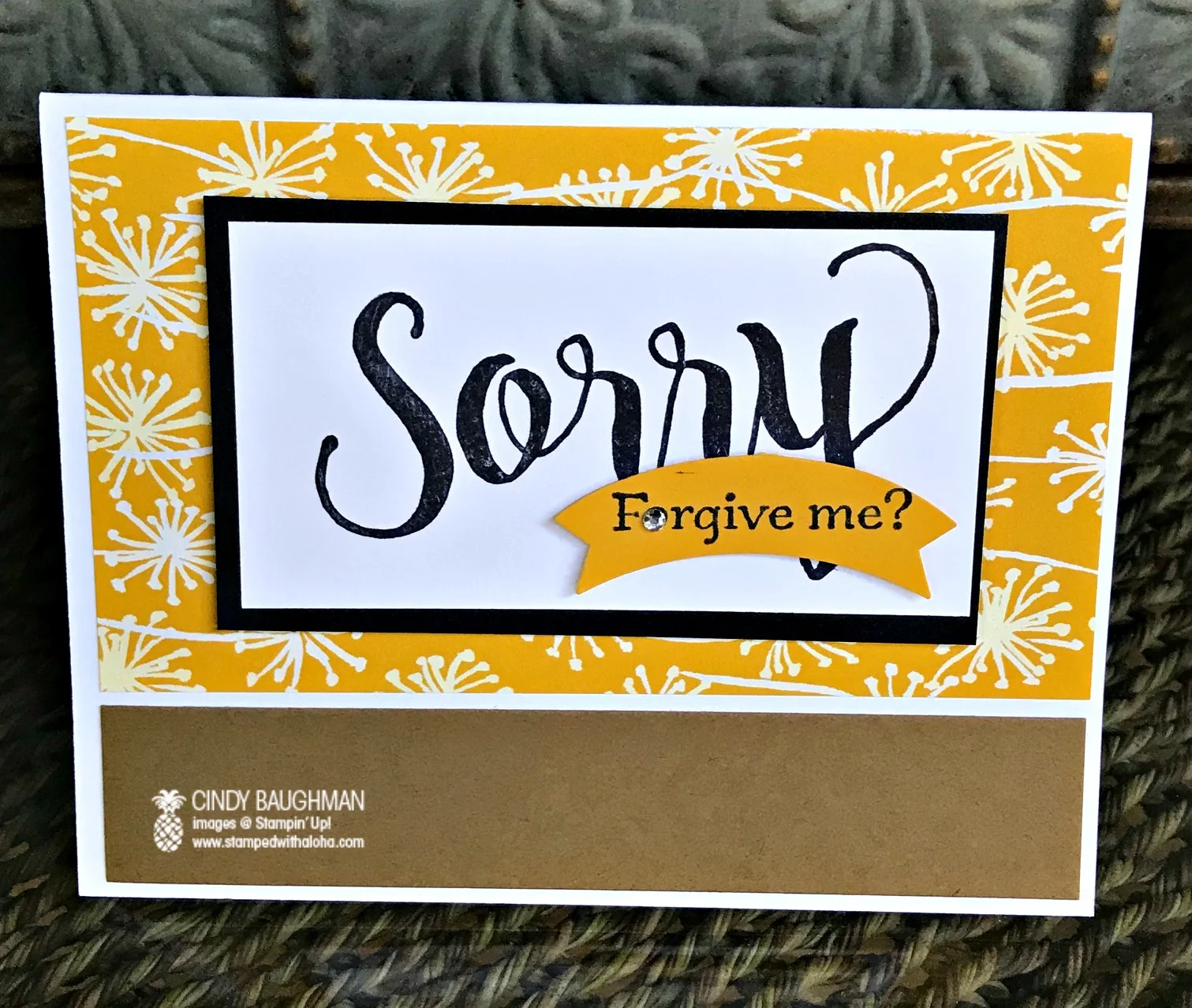 Sorry For Everything Card - www.stampedwithaloha.com
