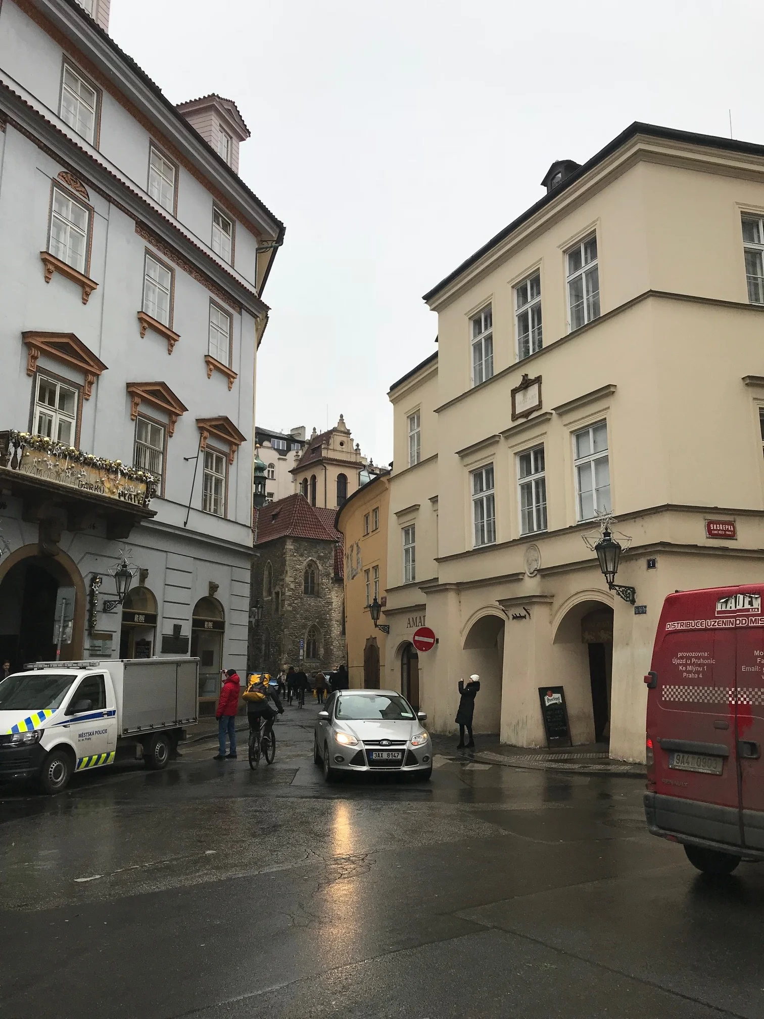 Mozart lived in the house on the right