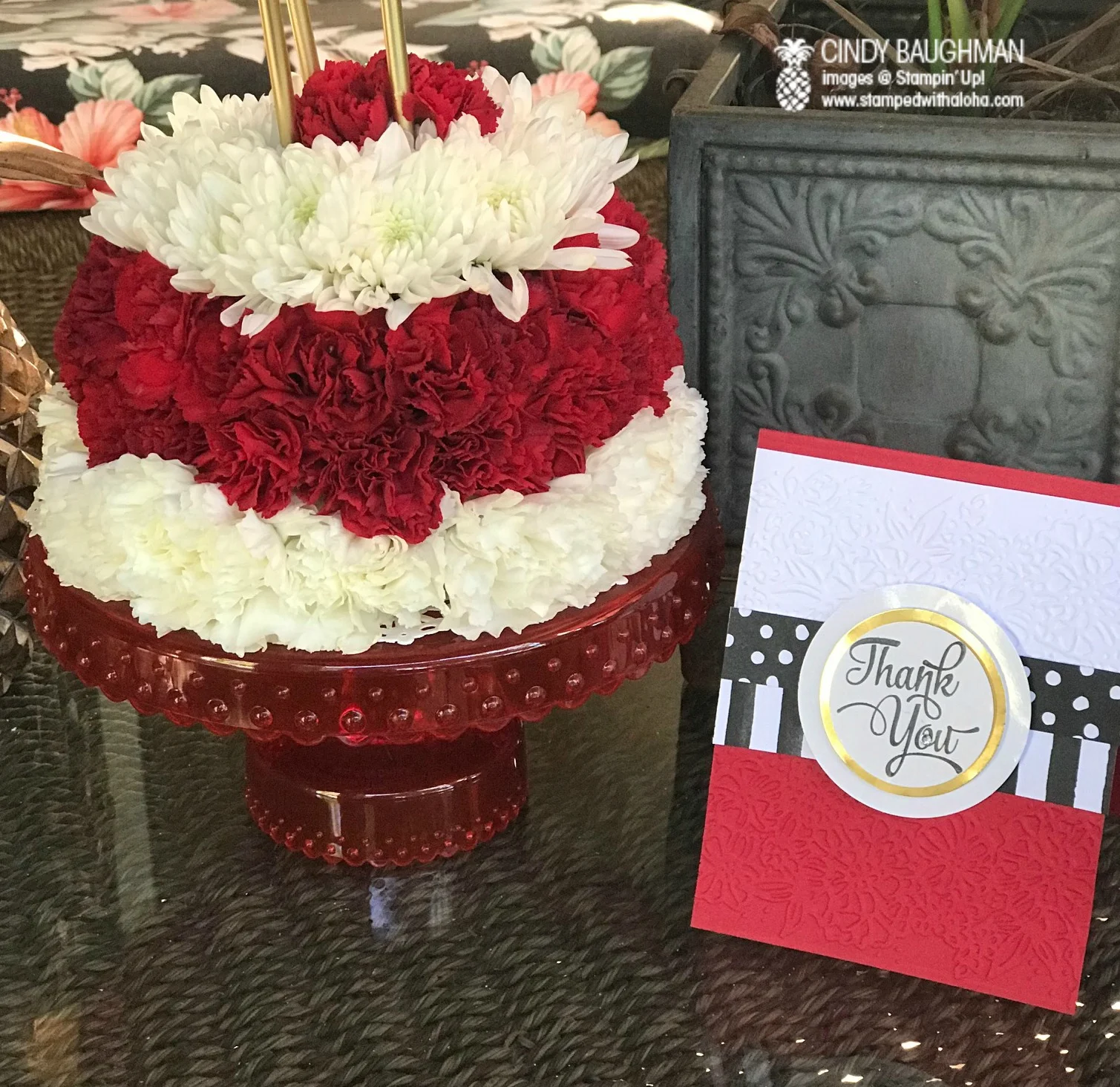 Birthday Flower Cake and Card