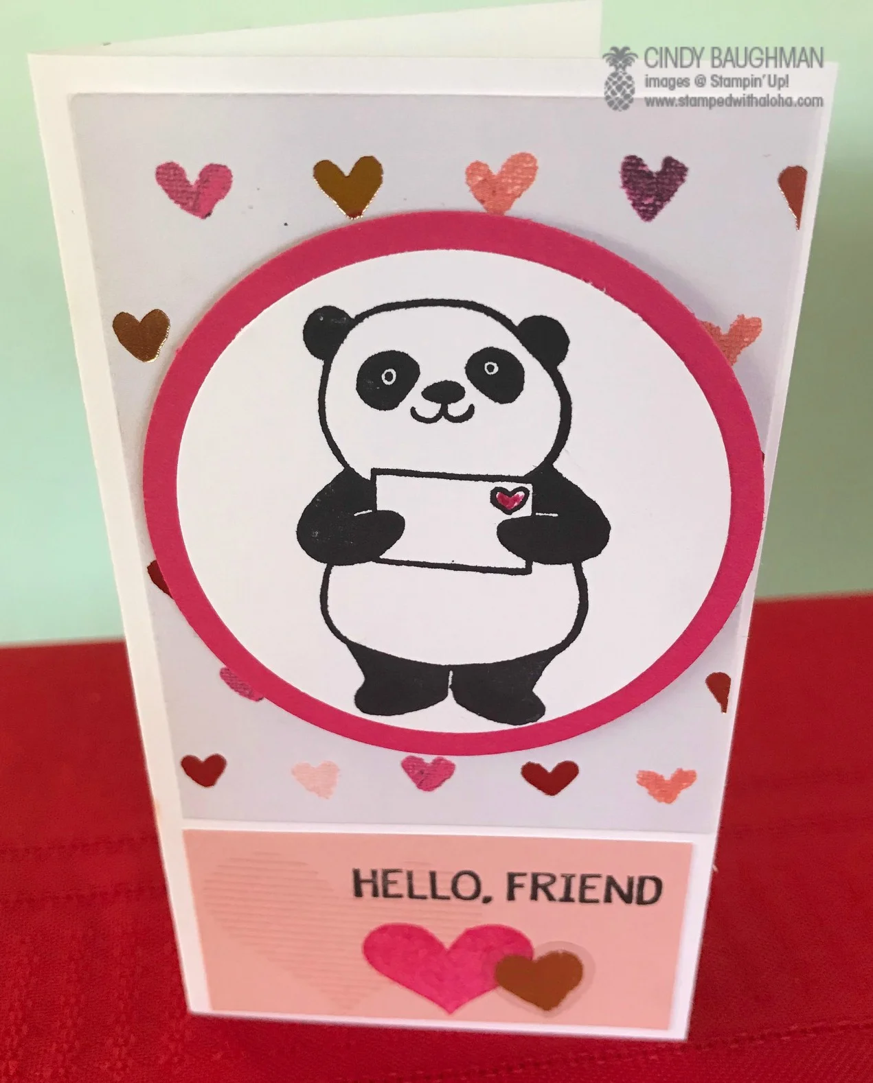 Panda Valentine Card