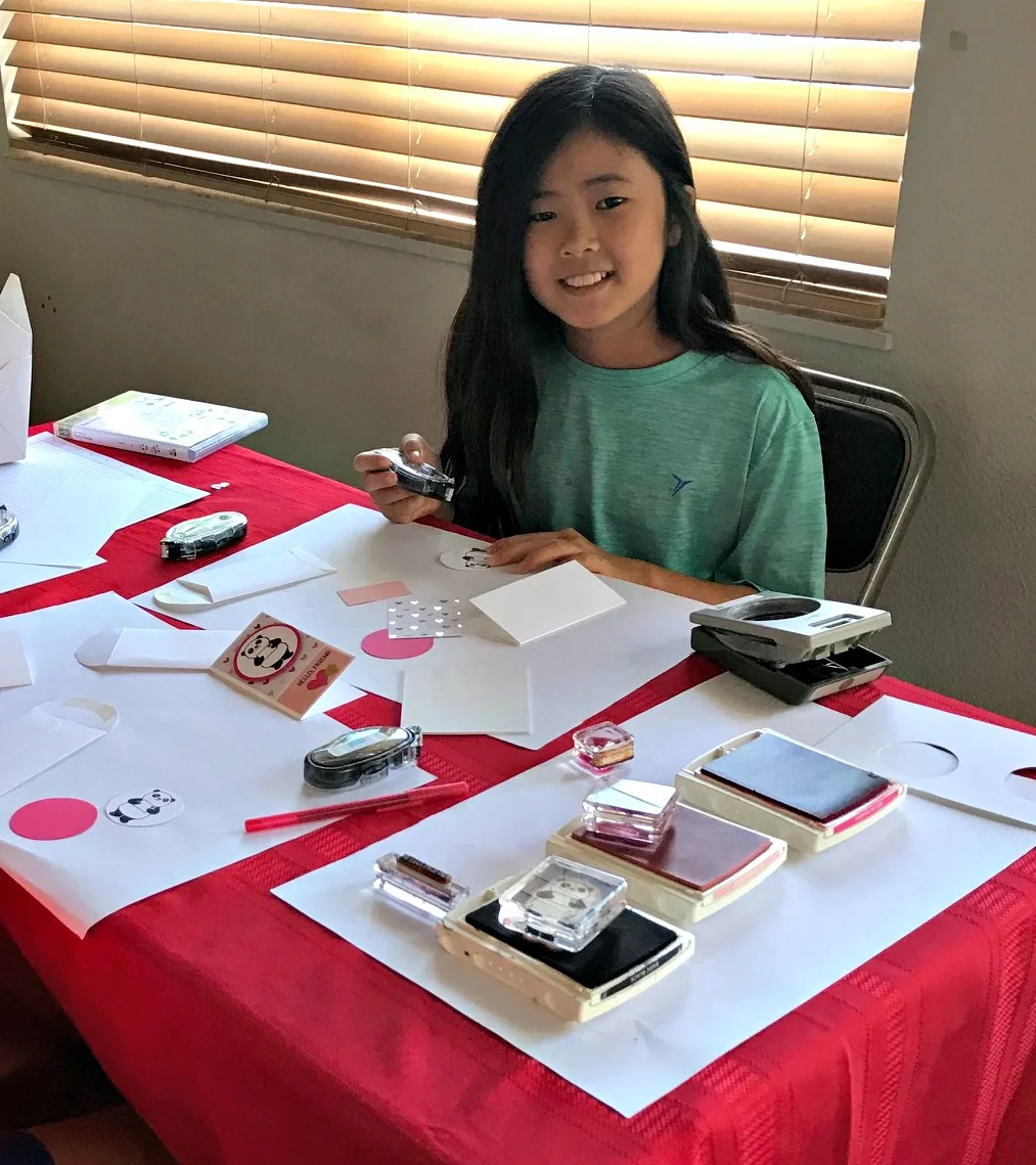 Raymee is a happy stamper!