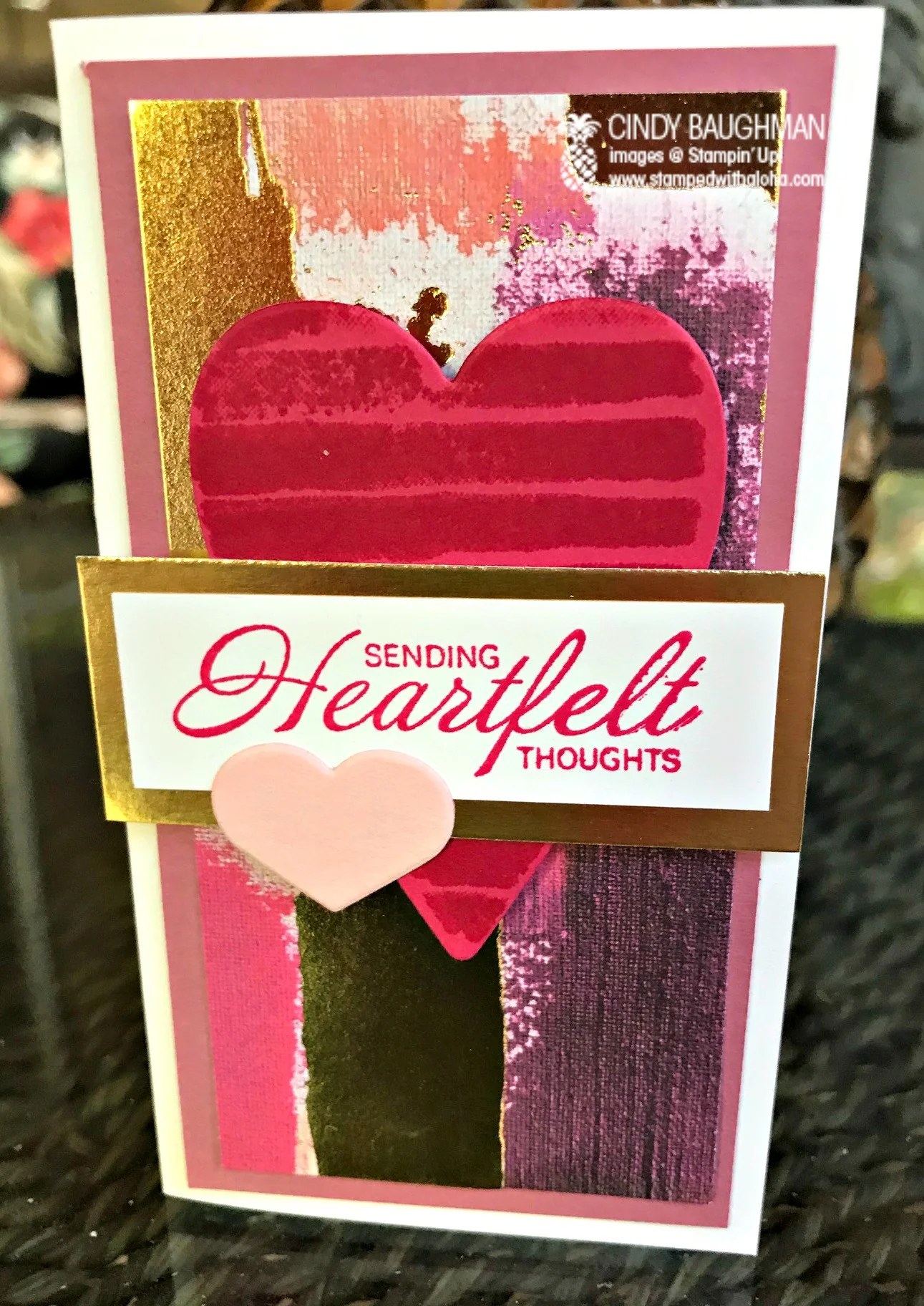 Painted With Love note card - www.stampedwithaloha.com