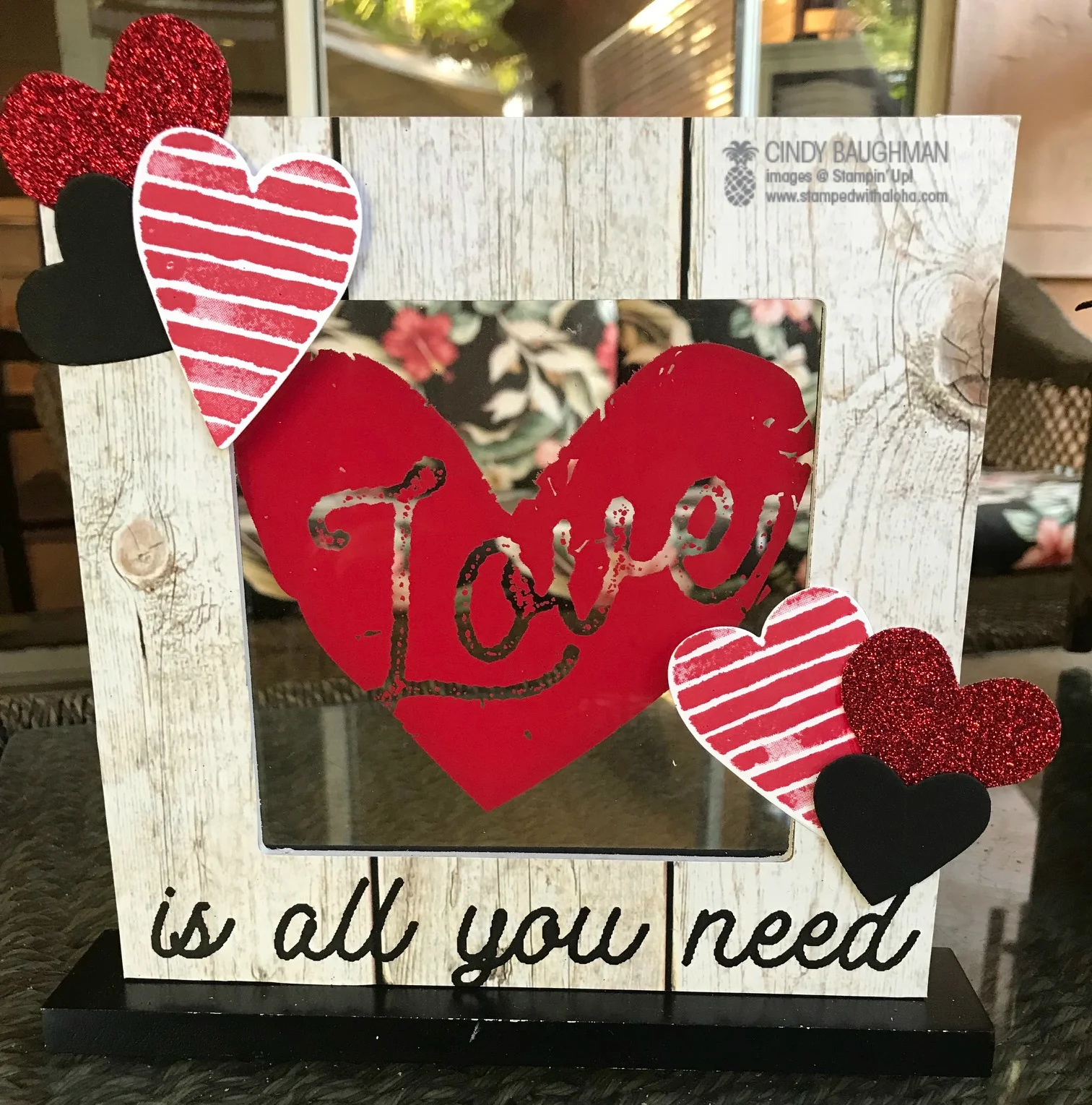 Heart Happiness Frame - www.stampedwithaloha.com