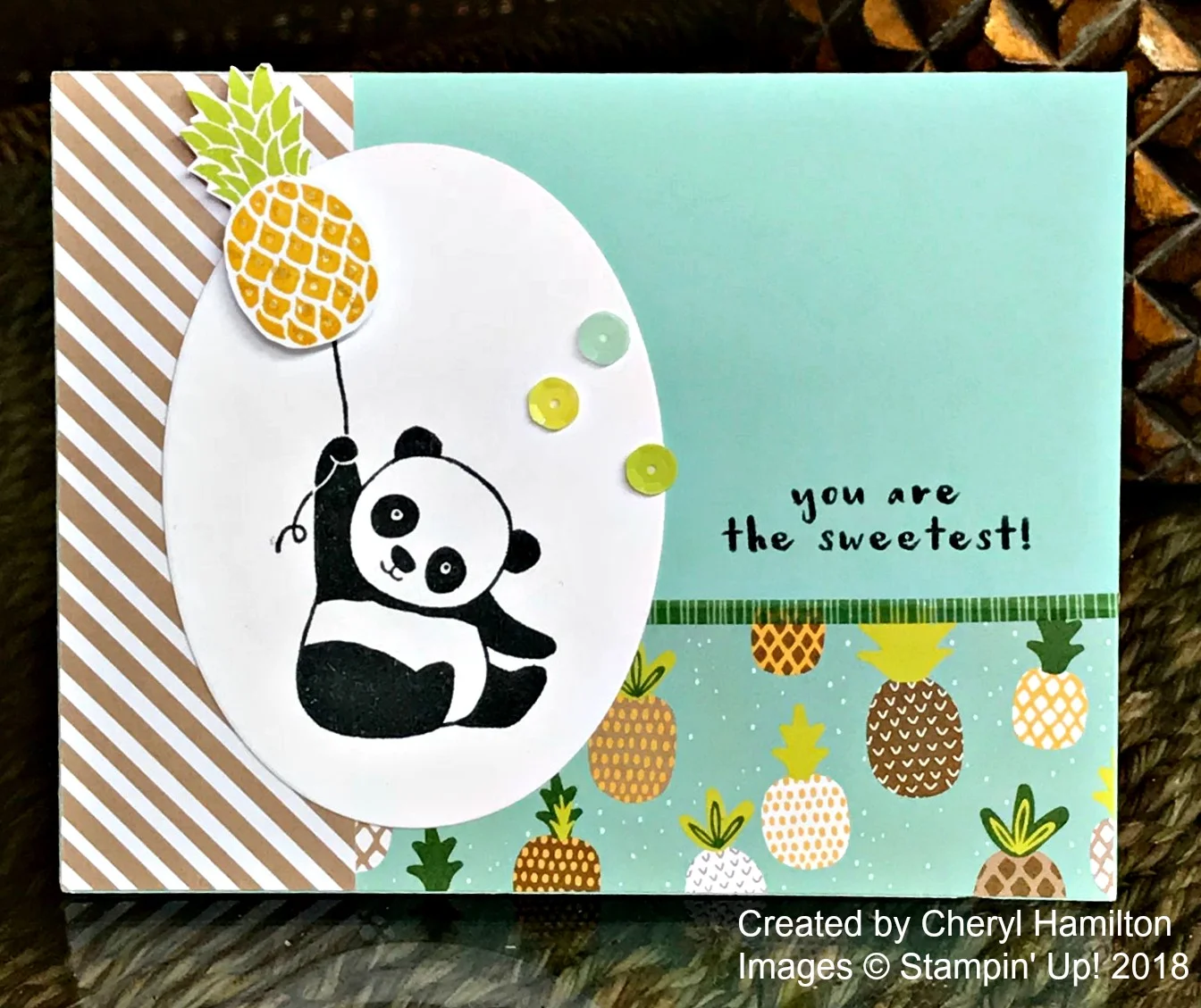 Pineapple Panda Card
