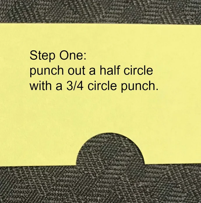 Hula Skirt Punch Art - Step One